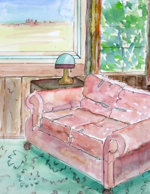 Sofa in Pink